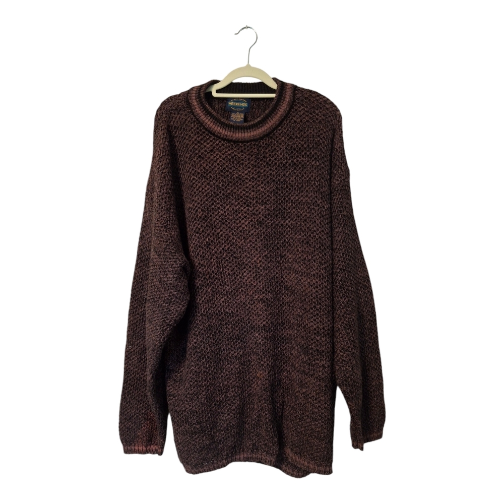 Vintage Always Relaxed Weekends Brown Knit Sweater XL